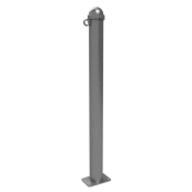 Ornamental bollard | Series 477B | � 76 mm | stationary, to be fixed by plugswith base plate 100 x 150 mm | without lock | with 1 eyelet